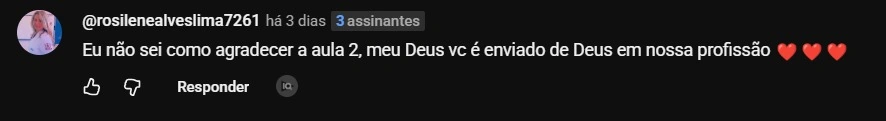 Comentários de alunos